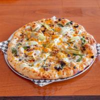 Caesar's Special Pizza · Grilled chicken, spinach, artichoke hearts and sun-dried tomatoes. Made with creamy gourmet ...