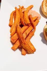 Sweet Potato Fries · Waffle battered sweet potato fries.