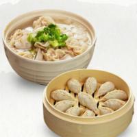Shaxian Wontons and Steamed Dumplings Combo沙县扁肉+柳叶蒸饺 · 