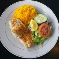 1/2 lb. Cod Fillet · Choice of fried or broiled & served with choice of side.