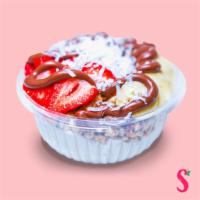 Coco Sweet Coconut Bowl · Topped with granola, banana, strawberry, coconut flakes, and nutella. Coconut blend (Frozen ...