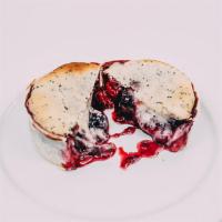 Cherry Berry Pie · Tart cherries, marionberries, wild blueberries, topped with poppy seed shortcake.