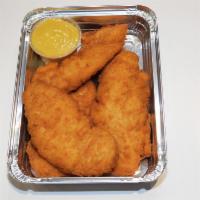 Chicken Tenders · 5 piece chicken tenders W/ side of honey mustard