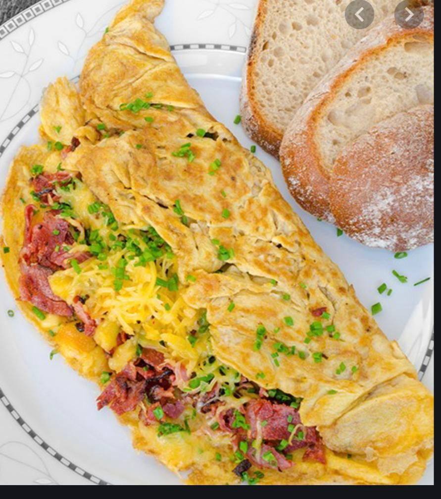 Meat Omelette · Ham, beef sausage or bacon. 