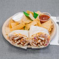 Crispy Chicken Burrito · Filled with rice, beans, mild salsa, melted mixed cheese, sour cream and pico de gallo.