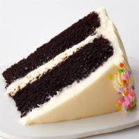 Choc/Van Cake Slice to go · Chocolate Cake with Vanilla Buttercream

Buttercream color and sprinkles chosen by bakery.