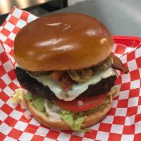 '52 Chevy Burger 2.0 · 8 oz. Angus beef with lettuce, tomato, pickles, bacon, fried jalapenos, pepper jack cheese, ...