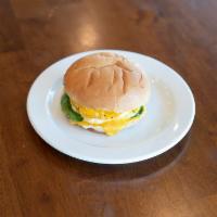 Breakfast Bagel · Hot pressed plain or everything bagel with scrambled eggs, provolone cheese, and your choice...