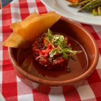 Hand-Cut Tuna Tartare · Pickled Radish, Ginger, Jalapeño