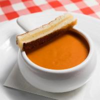 Creamy Tomato Soup · Farmstead Cheddar Toast