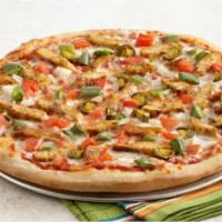 Chicken Fajita Pizza · Fresh, Never frozen hand-tossed crust.Our secret recipe pizza sauce topped with grill marina...