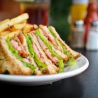 BLT Club · Thick bacon, tomatoes, lettuce, and mayo on white or wheat bread. Substitute turkey bacon at...