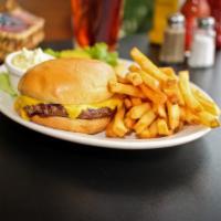 Big Boy Burger · 8 oz. Angus patty, lettuce, tomato, pickle, onion, and your choice of cheese on a toasted bun.
