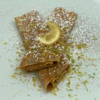 Sugar Crepe · With choice of salted butter, lemon and cinnamon.