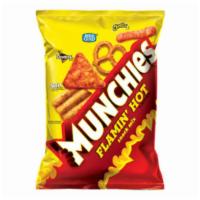 Munchies Flamin Hot Snack Mix Assorted  · Doritos, cheetos, sun chips, rold gold 8 oz. bag.