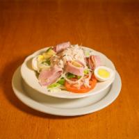 Chef's Julienne Salad · Served with turkey, ham, cheese and a boiled egg.