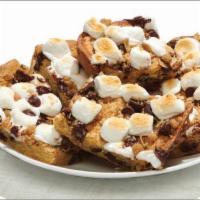 S'mores Bars · Chocolate chip cookie dough topped with marshmallows, crisp topping and even more chocolate ...