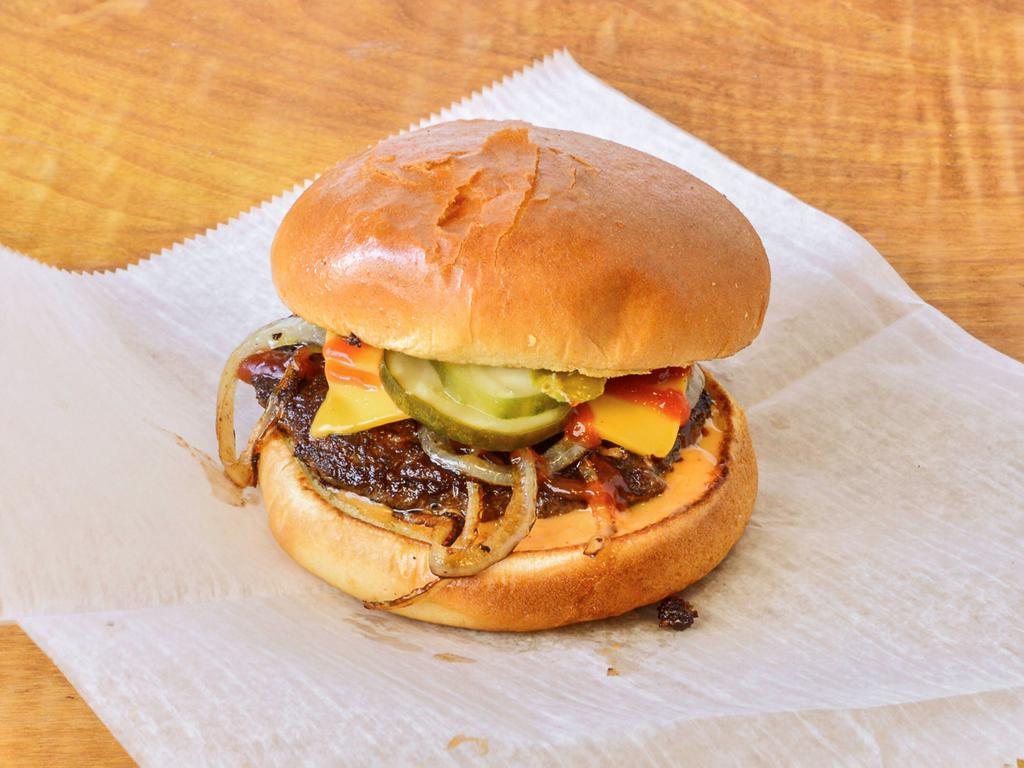 Smash Burger · Secret sauce, grilled onions, and pickles.