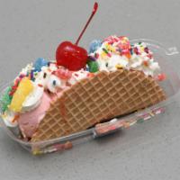 CREAM Taco · 3 scoops of ice cream and 2 toppings.