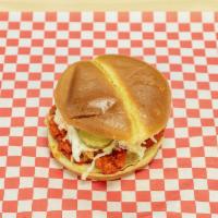 Nashville Hot Chicken Sandwich a la Carte · Boneless skinless chicken sandwich.