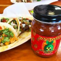  15.5 oz. Da' Bomb Ghost Pepper Salsa · We infused our salsa with the world's hottest pepper - the Naga Jolokia or 