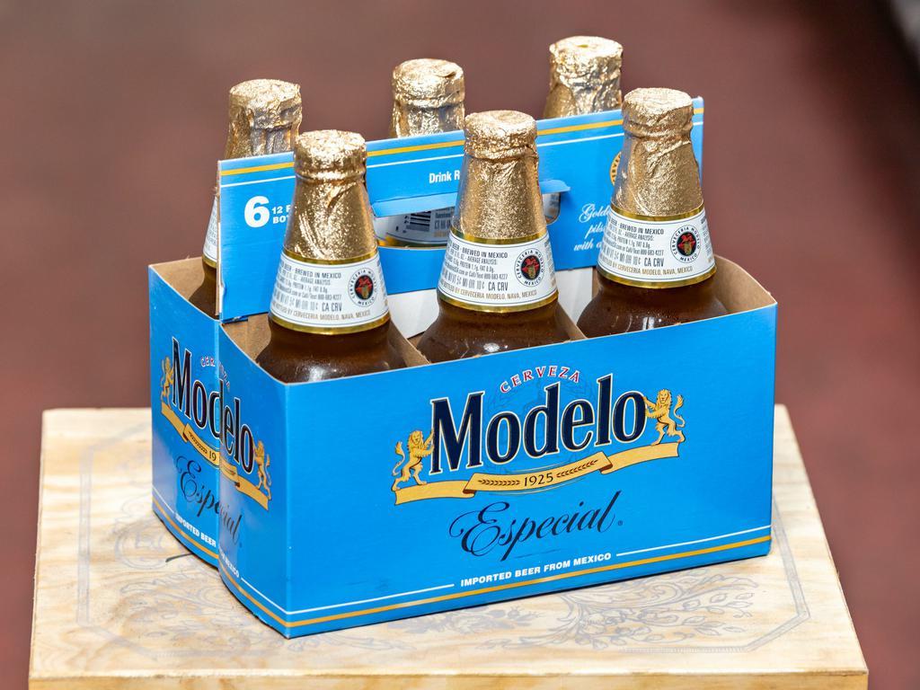 Modelo Especial, 6 Pack - 12 oz. Bottle Beer · 4.4% ABV. Must be 21 to purchase.