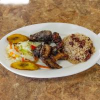 Jerk Wings Meal · Spicy. 4-6 whole wings marinated with spices native to Jamaica. Entree automatically served ...