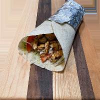 Chicken Ranch Wrap · Chicken, lettuce, cucumbers, tomatoes and ranch dressing. Served on your choice wrap.