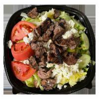 Greek salad · Garden salad with Feta cheese. Served with pita bread and choice of dressing