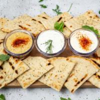 Any 3 Spreads · 4oz spreads of your choice served with three pita breads.