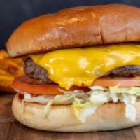 Cheese Burger · American Cheese, Lettuce, Tomato, Pickles, Onion, Ketchup, Mustard, Mayo
