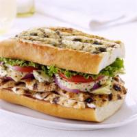 Chicken Sandwich · White bread or whole grain, grilled chicken breast, mozzarella cheesse, red onion, lettuce, ...