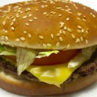 Cheeseburger · Served with lettuce, tomato, onions, mayo, pickles and ketchup.