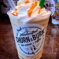 C&B  Salted Caramel · Vanilla ice cream with espresso and salted caramel chunks mixed in, whipped cream and carame...
