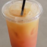 OMG Splash · Refreshing combination of Orange Juice, Sprite, and Strawberry Syrup (20 oz)