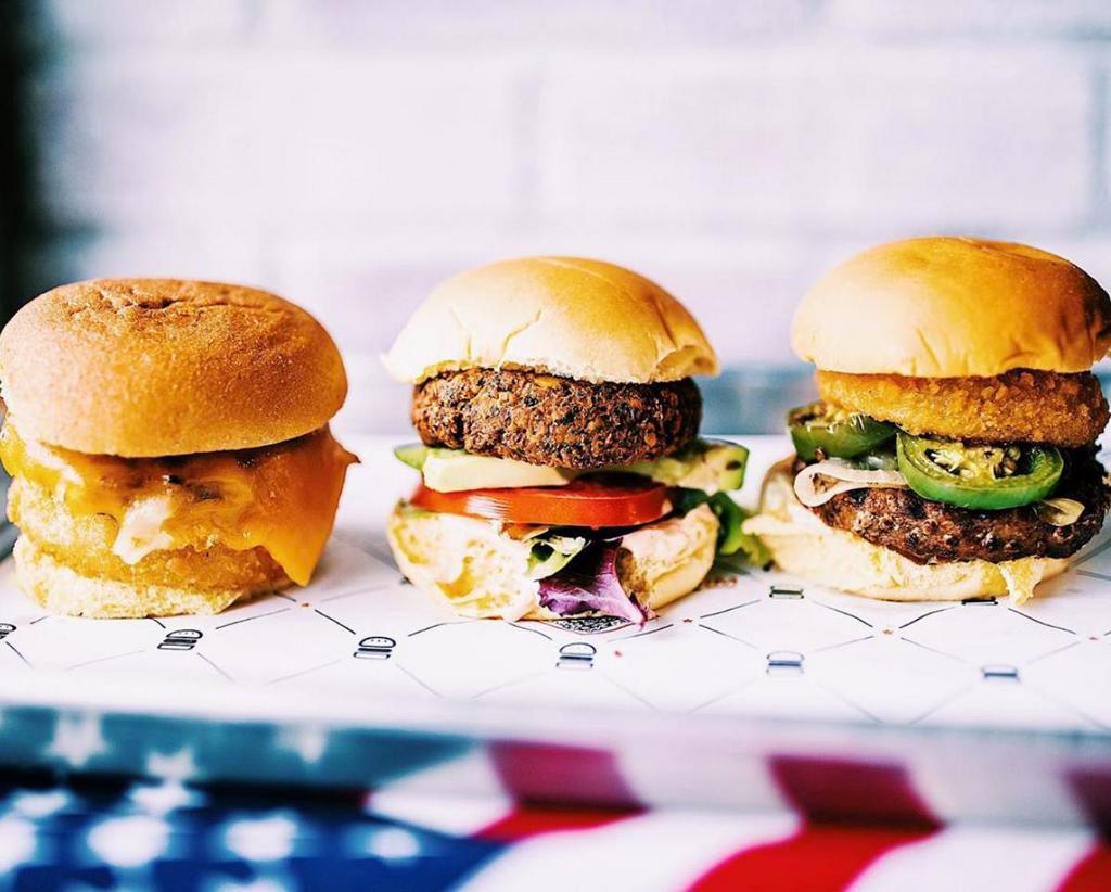 Trio Burger · Choose 3 (3 oz) proteins and mix and match your toppings.