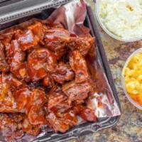 BBQC Rib Tips Dinner · Comes with 2 sides. Add extra sauce and biscuits for an additional charge.