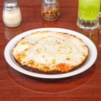 Cebolla Personal Pizza · Onion pizza. Classic cheese and onions. Add topping for an addition charge.