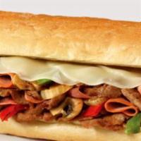 Steak Bomb · Freshly grilled sirloin steak, Genoa salami, hot capicola, grilled onions, bell peppers and ...