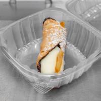 3.7 oz. Bindi Filled Cannoli · A pastry Chell internally coated in a chocolate and filled with ricotta, candied fruit & cho...