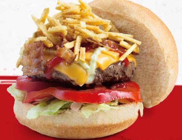 9. Beef Burger · Hamburguesa de carne. Melted cheddar cheese, tomatoes, lettuce, potato sticks, mayo, and ketchup. Add french fries, tequenos, and drink for an additional charge.