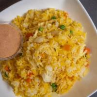 Fried Rice · Deliciously stir fried rice served with Yum yum sauce