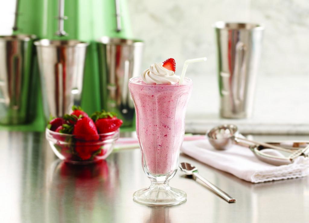 Famous Shake · Premium hand-dipped shakes served the old-fashioned way with a chilled shake tin.