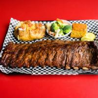 Half Slab of Ribs · Badly's special. Prepared with a dry rub and smoked for hour to get that tender perfection.