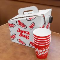 Java Jug with Hot Chocolate · Our rich and delicious hot chocolate available to go. Serves 10