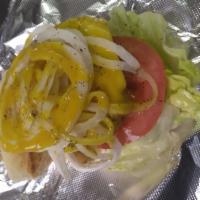 Grilled Vegan Burger · Grilled Vegan Burger
Amalgam Vegan Friendly Sauce
Lettuce
Tomatoes 
Onion
Vegan Cheese
Vegan...