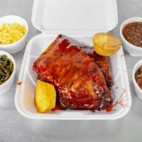 Whole Slab Dinner · Includes 4 sides and a 2 muffin. Dinner for 2.