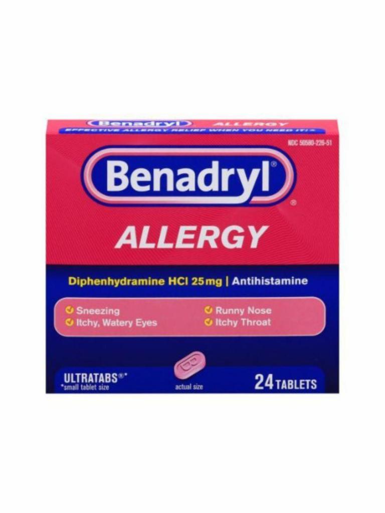 Benadryl Ultratab Antihistamine Allergy Medicine Tablets (24 count) · 