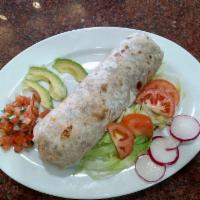 Regular beyond burrito  · Beyond meat, rice, beans, and pico de gallo  