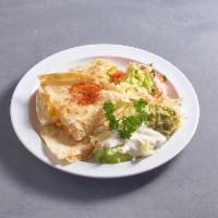 Grilled Quesadilla · Choice of meat. Flour tortilla, stuffed with melted cheese, served with pico de gallo, guaca...